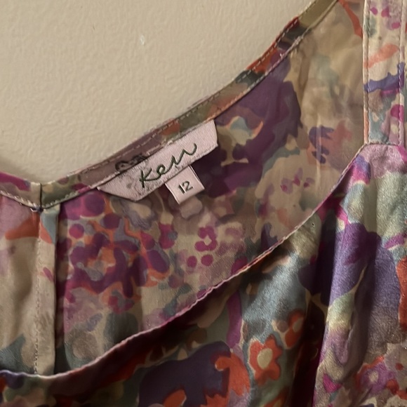 Silk midi dress - vintage - Picture 2 of 7